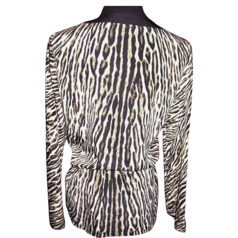 Michael KORS Animal Print Studded Vneck Tunic Top - Picture 4 of 6